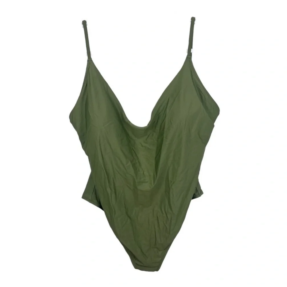 J.Crew Green Scoopneck One Piece Swimsuit